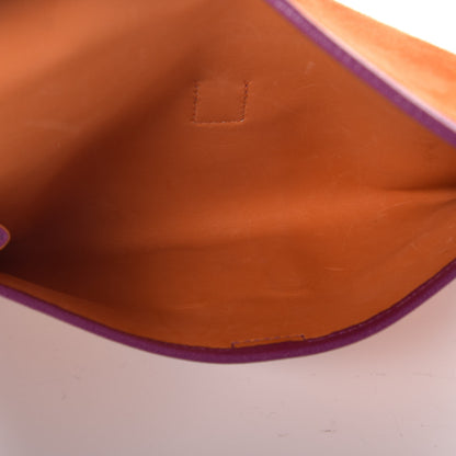 Hermes Veau Doblis Suede Chevre Mysore Mini 20 Jige Clutch Orange Cyclamen 8 of 13