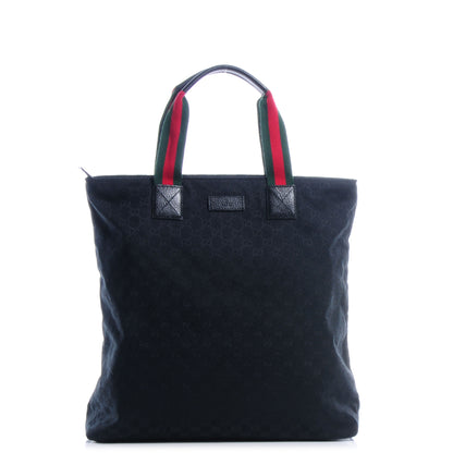 Gucci GG Monogram Large Web Handle Vertical Tote Black 1 of 9