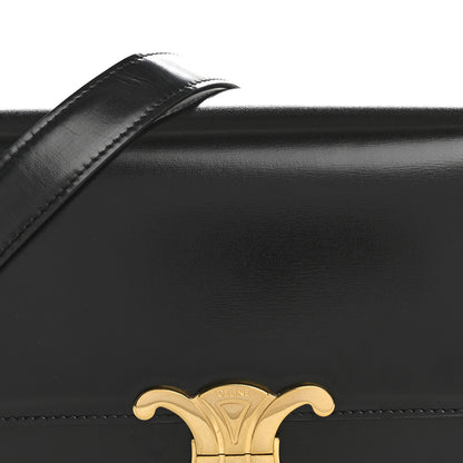 Celine Shiny Calfskin Medium Triomphe Black 9 of 13
