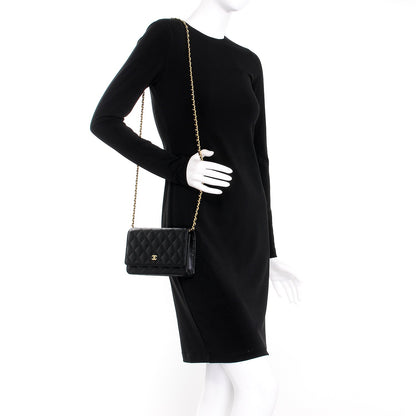 Chanel Caviar Quilted Wallet On Chain WOC Black 2 of 9