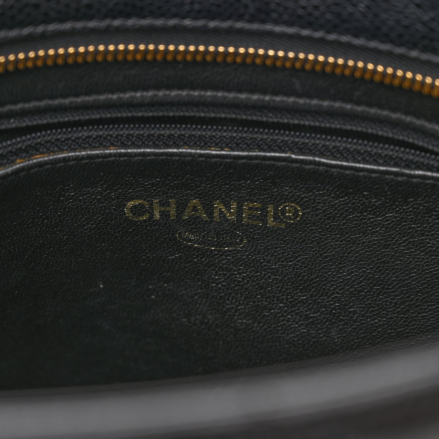 Caviar Quilted Medallion Tote Black
