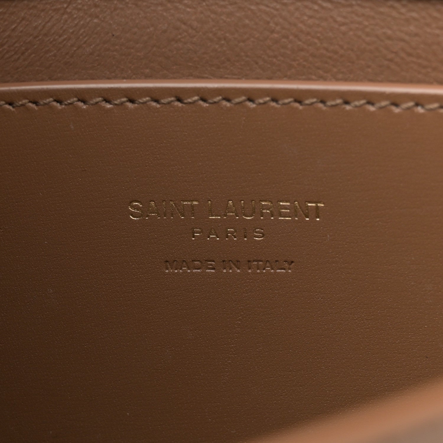 Saint Laurent Box Calfskin Mini Voltaire Shoulder Bag Dark Cork 6 of 11