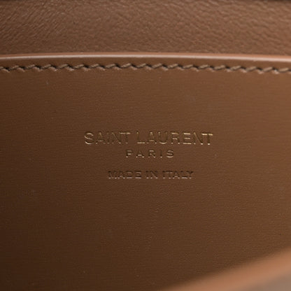 Saint Laurent Box Calfskin Mini Voltaire Shoulder Bag Dark Cork 6 of 11