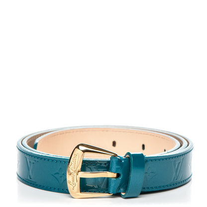 Louis Vuitton Vernis 25mm Phoenix Belt 90 36 Blue Galactic 1 of 7