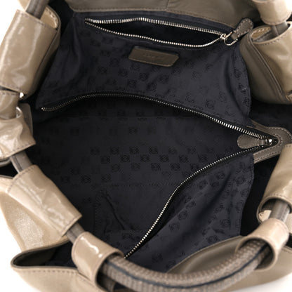 Loewe Patent Goatskin Mistral Bag Taupe 5 of 10