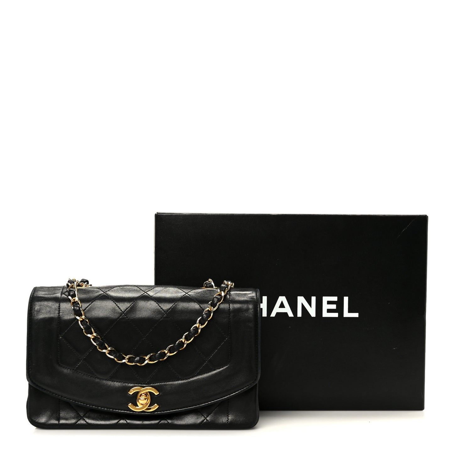 Lambskin Quilted Small Single Flap Black