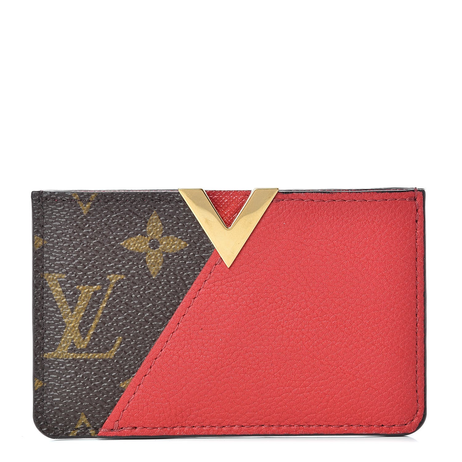 Louis Vuitton Calfskin Monogram Kimono Tote Card Holder Cherry 1 of 8