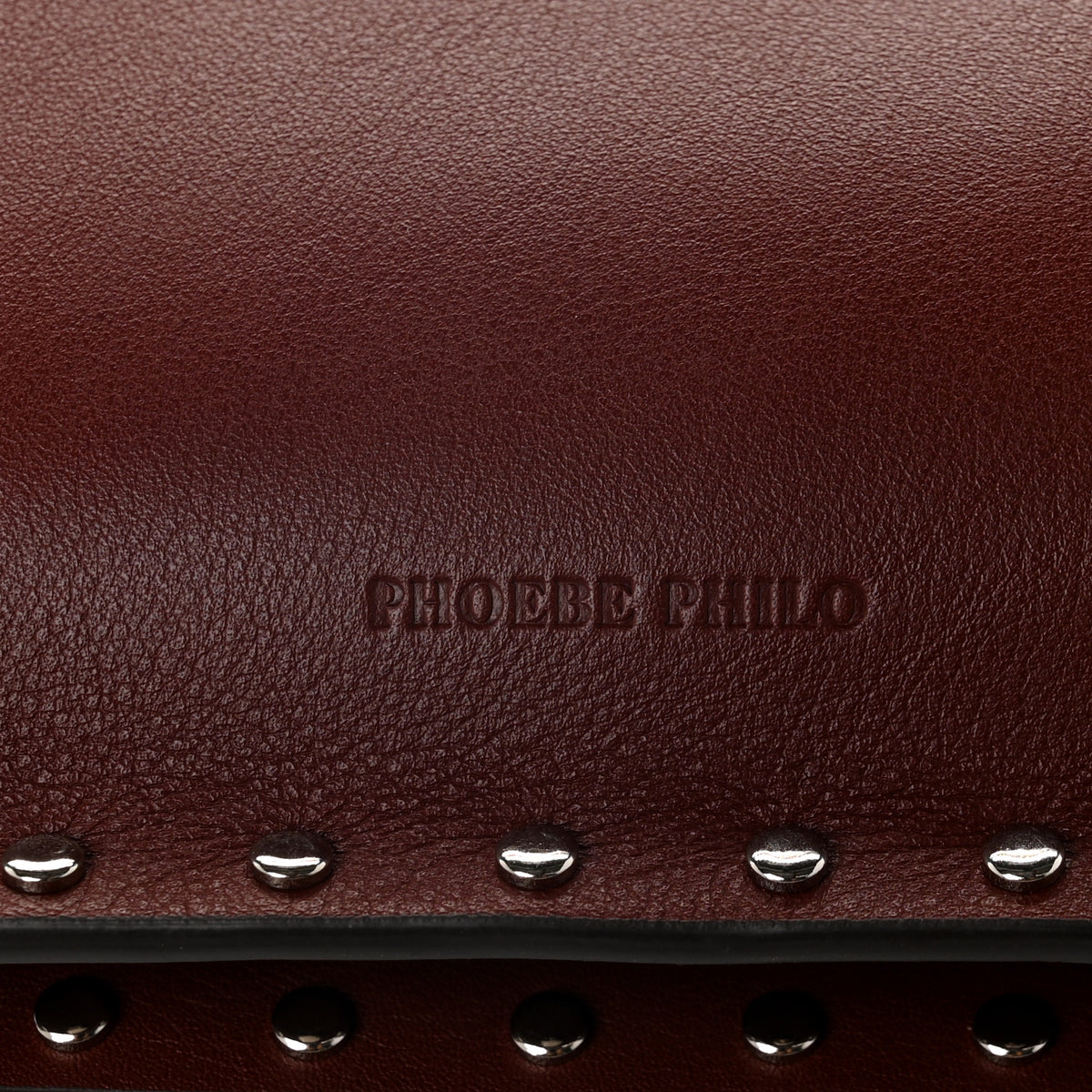 Phoebe Philo Soft Calfskin Studded Small Gig Bag Chestnut 6 of 9