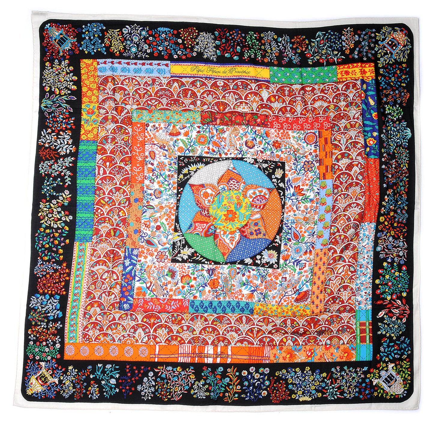 Cashmere Silk Pique Fleuri de Provence GM 140 Shawl