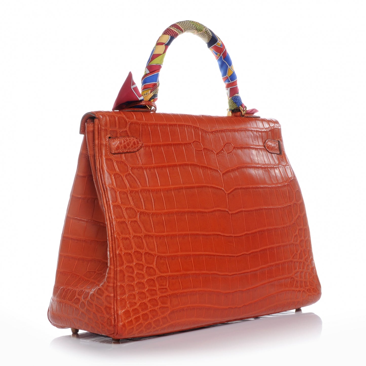 Matte Niloticus Crocodile Kelly 35 Sanguine