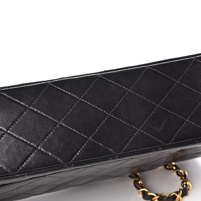 Chanel Lambskin Quilted Medium Double Flap Black 13 of 15