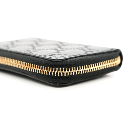 Gucci Guccissima Zip Around Card Case Black 7 of 9