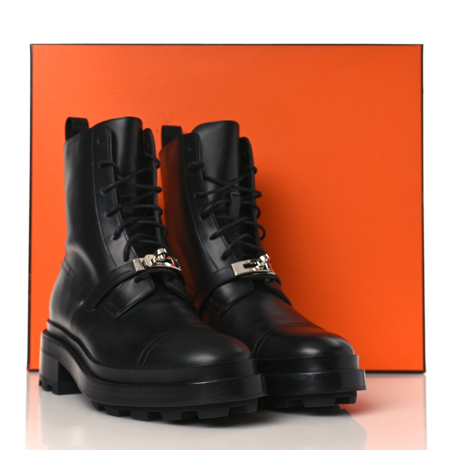 Glossed Calfskin Funk Ankle Boots 39.5 Black
