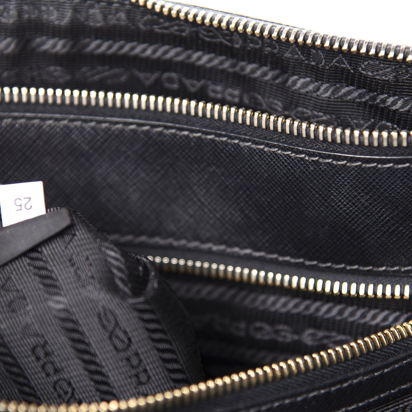 Saffiano Large Galleria Double Zip Tote Black
