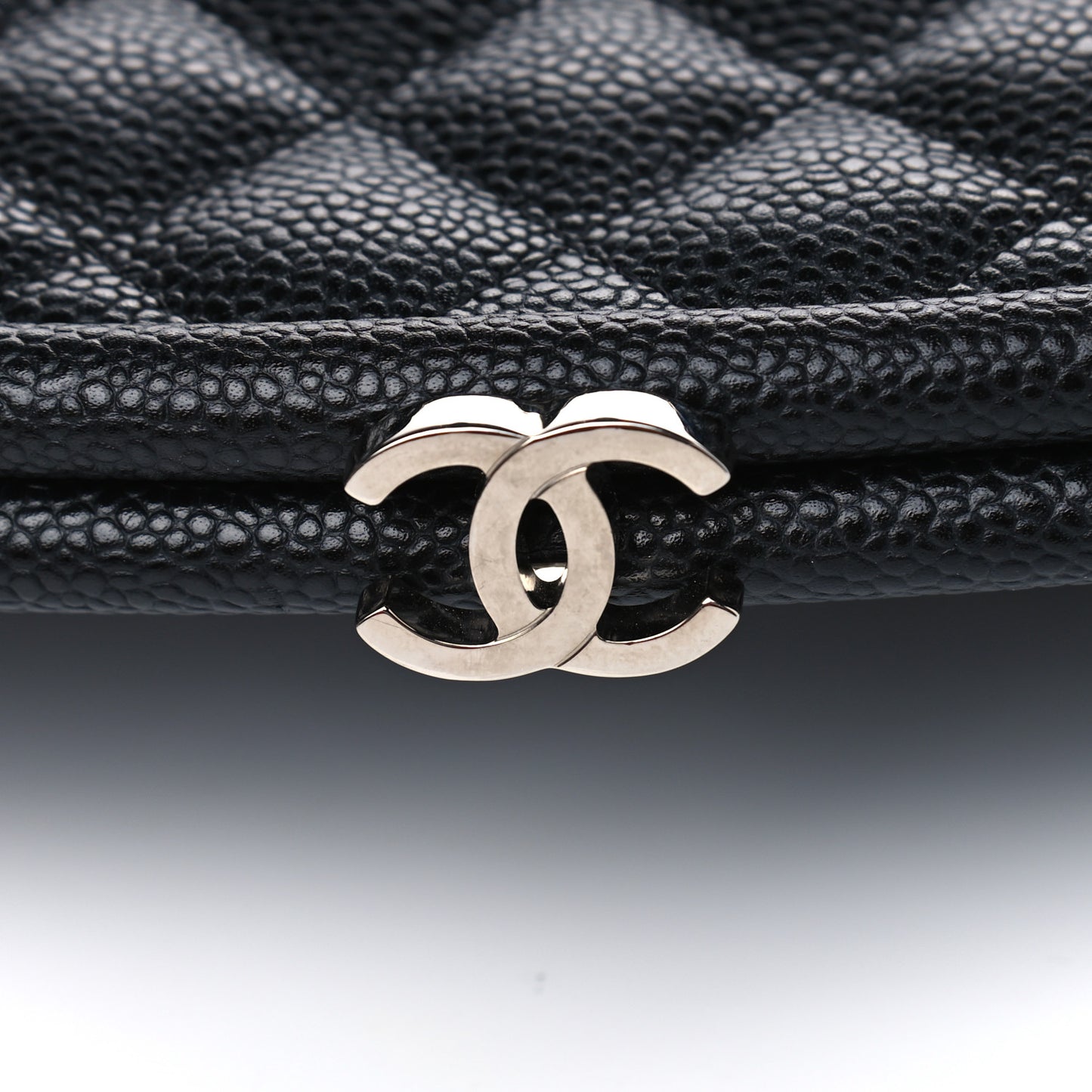 Caviar Quilted Timeless Clutch Black