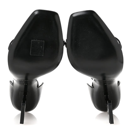 Saint Laurent Patent Calfskin Opyum 110 Sandals 39 Black 6 of 9