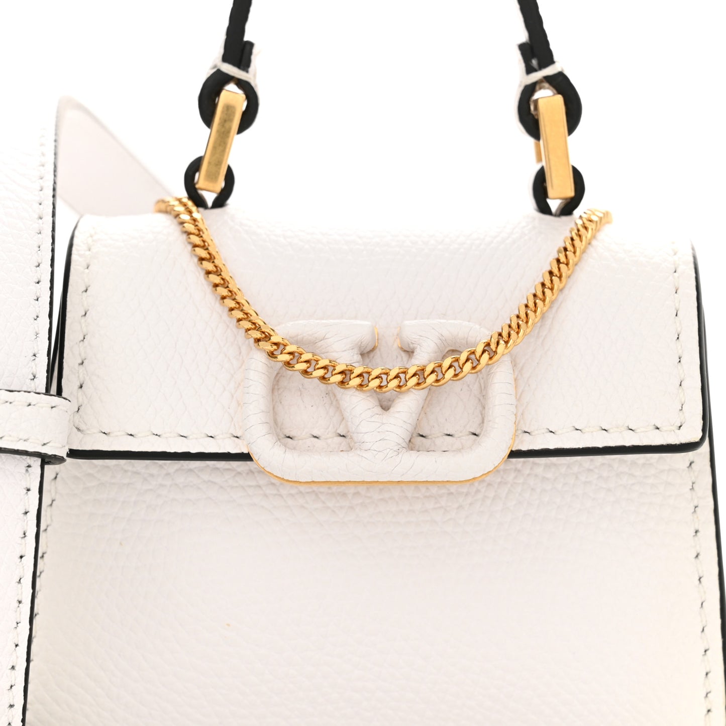 Grainy Calfskin Mini VLogo Belt Bag 80 32 Optic White