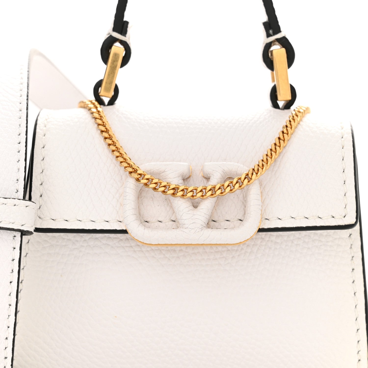 Valentino Garavani Grainy Calfskin Mini VLogo Belt Bag 80 32 Optic White 7 of 12