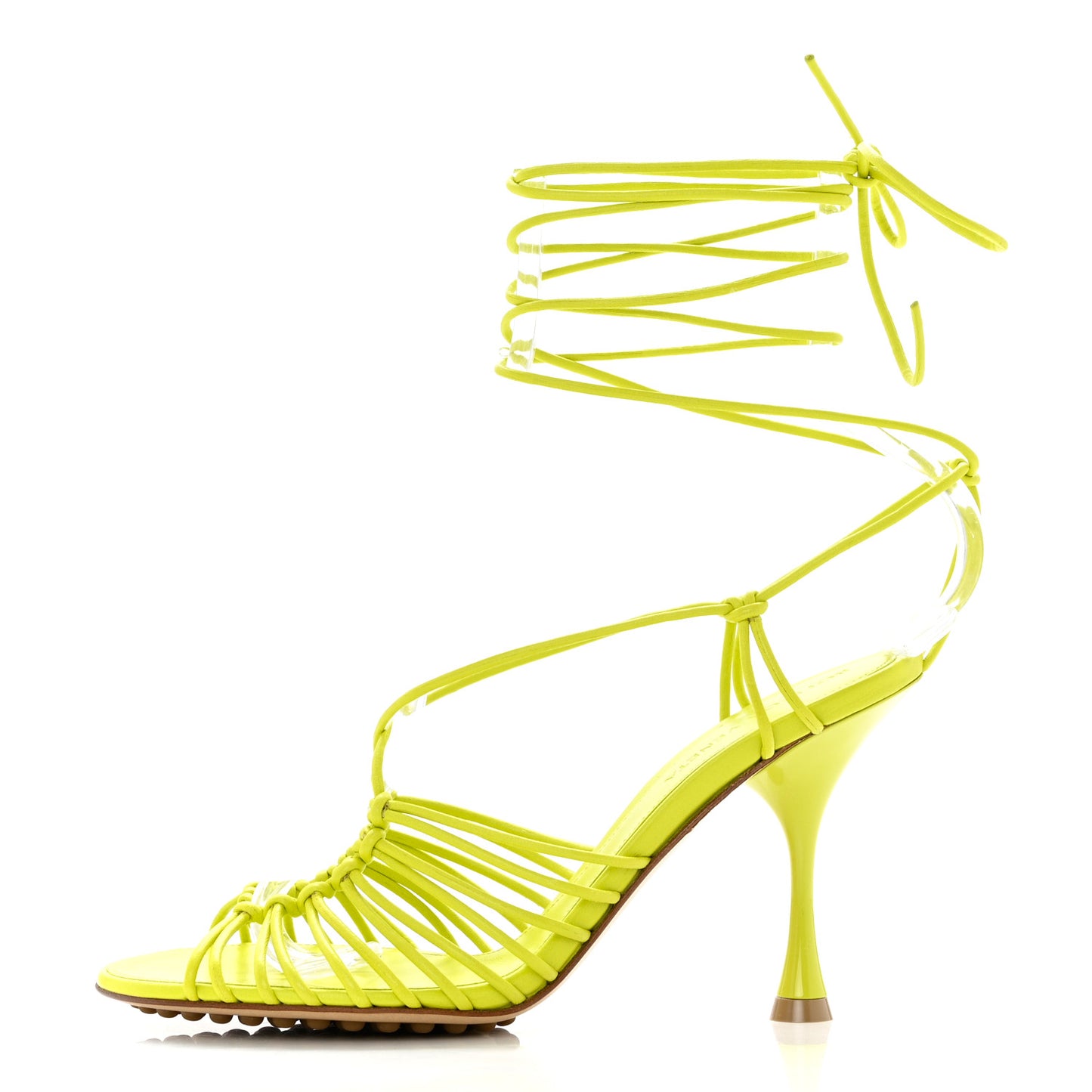 Nappa Dot Ankle Tie Sandals 36 Kiwi