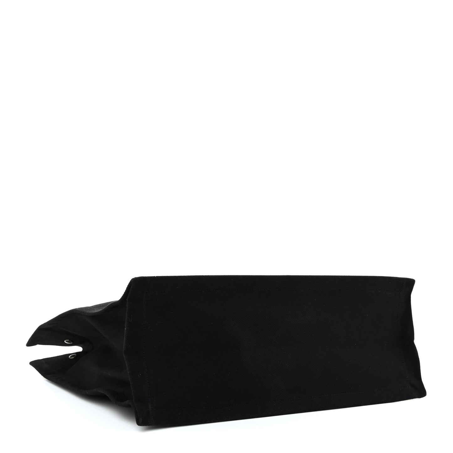 Linen Calfskin Rive Gauche Tote Black