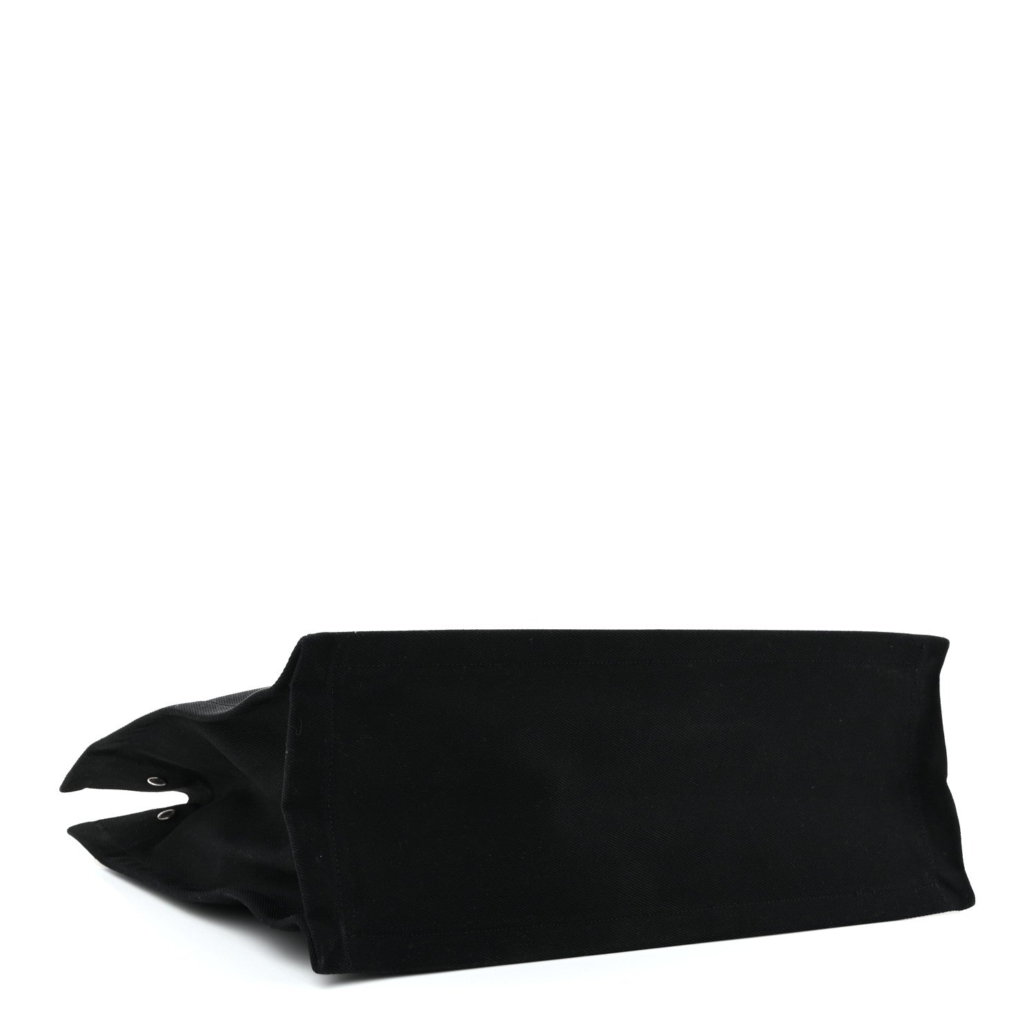 Saint Laurent Linen Calfskin Rive Gauche Tote Black 4 of 10