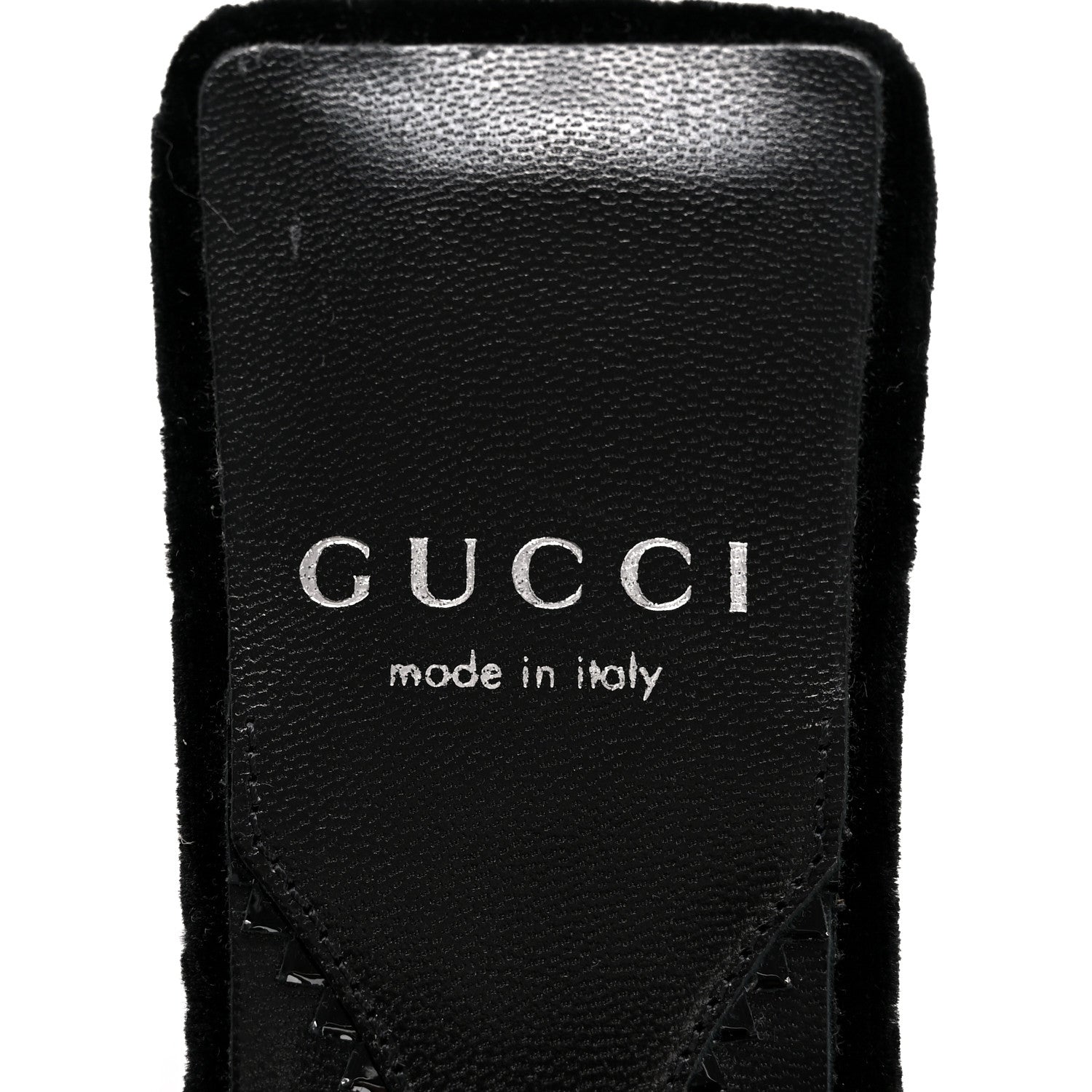Gucci New Velvet Ashmir Regent Calfskin GG Monogram Square Toe Bow 45mm Slide Sandals 35.5 Black 7 of 10