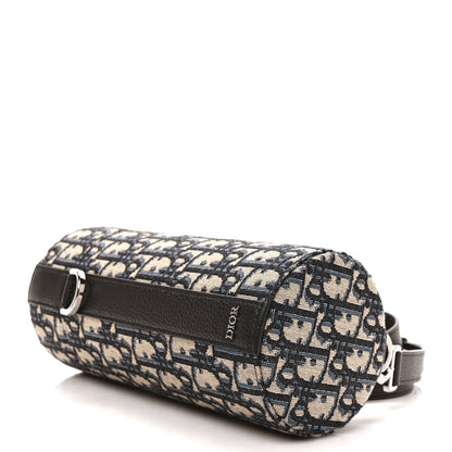 Christian Dior Oblique Vertical Roller Messenger Bag Blue 4 of 9