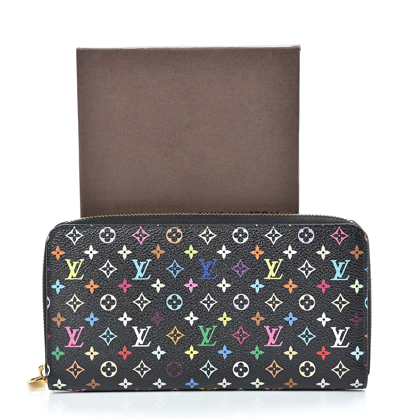 Monogram Multicolor Zippy Wallet Black Violet