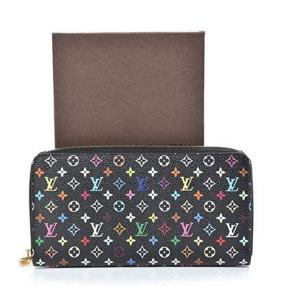 Louis Vuitton Monogram Multicolor Zippy Wallet Black Violet 7 of 7
