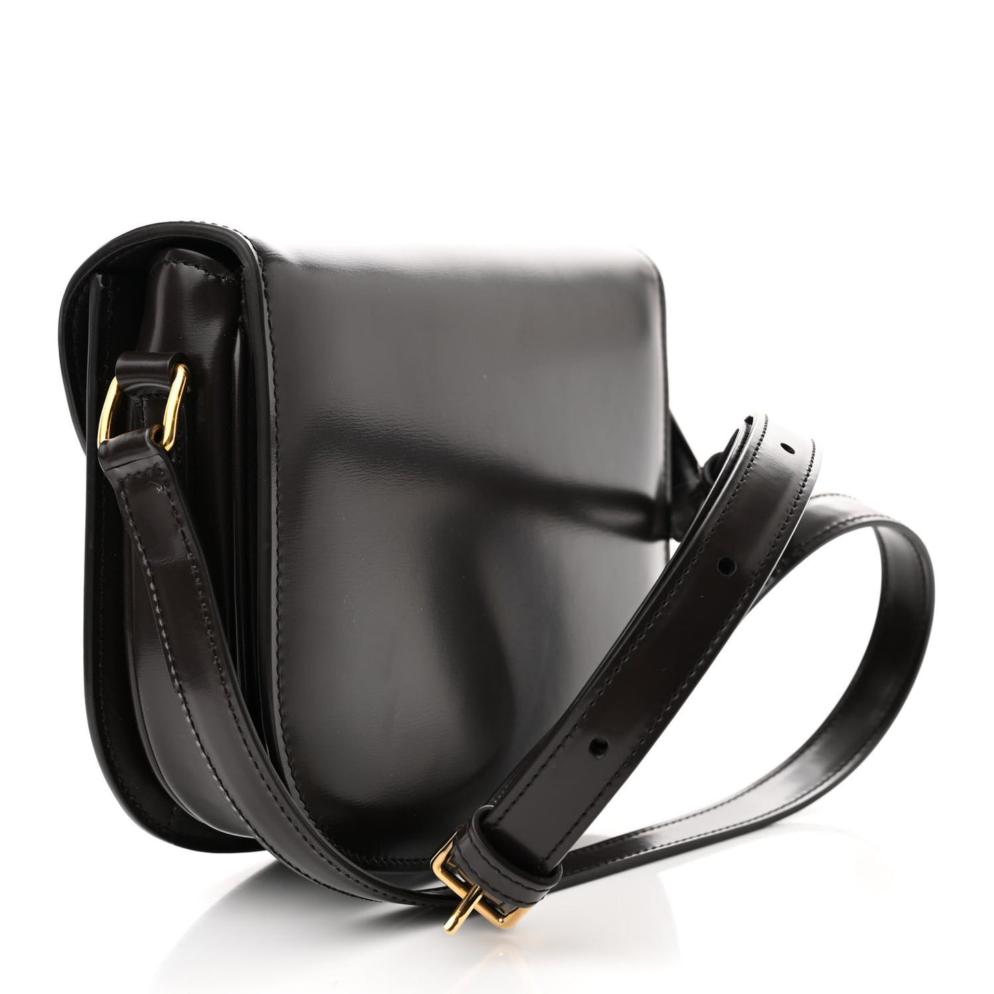 Shiny Calfskin Teen Besace Brown