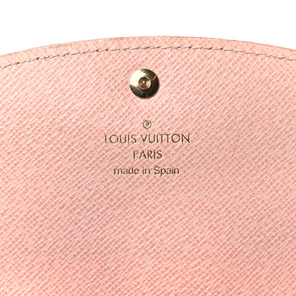 Louis Vuitton Damier Ebene Caissa Wallet Rose Ballerine 6 of 7