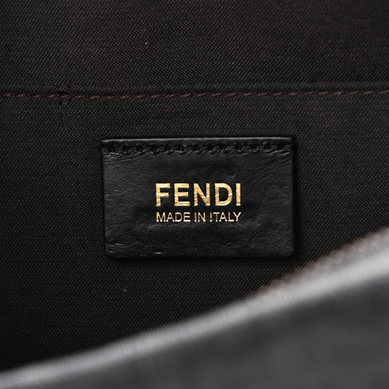 Fendi Zucchino Spalmati Vitello Messenger Bag Black 6 of 24