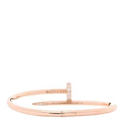 Cartier 18K Pink Gold Diamond Juste Un Clou Bracelet 16 2 of 4