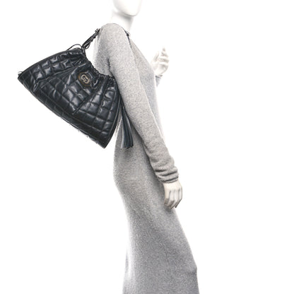 Gucci Calfskin Quilted Medium Deco Tote Bag Black 2 of 10