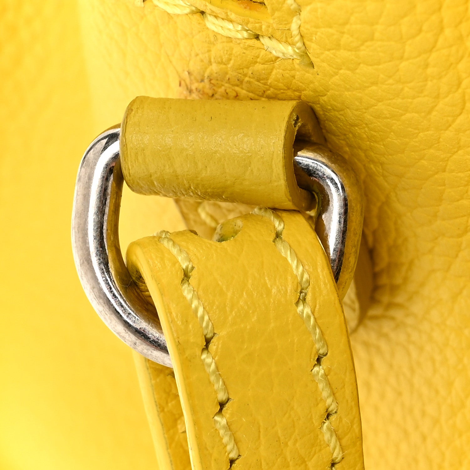 Alexander McQueen Pebbled Calfskin Mini Skull Padlock Zip Around Tote Imperial Yellow 12 of 16