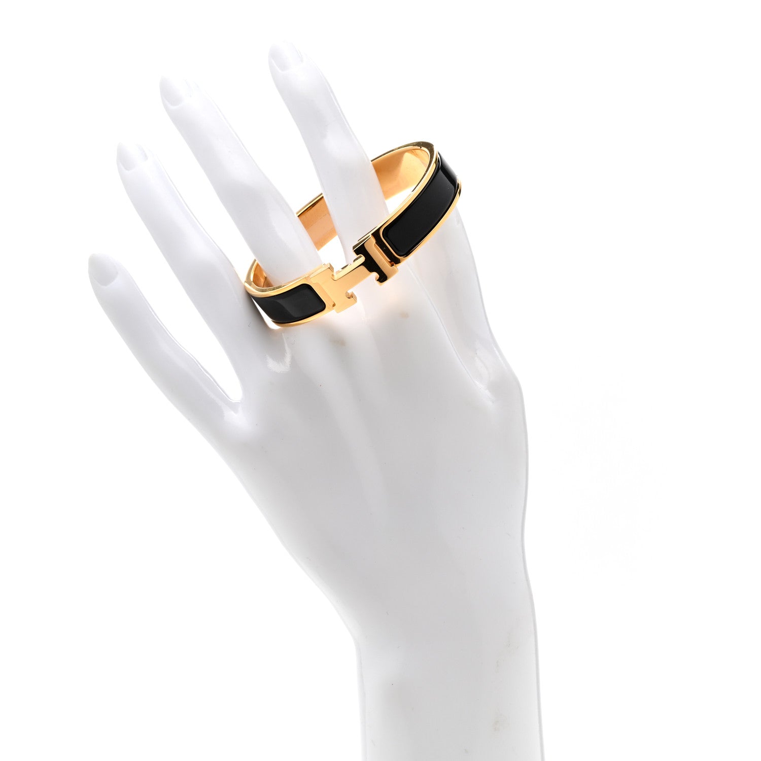 Hermes Enamel Narrow Clic Clac H Bracelet PM Black 2 of 4