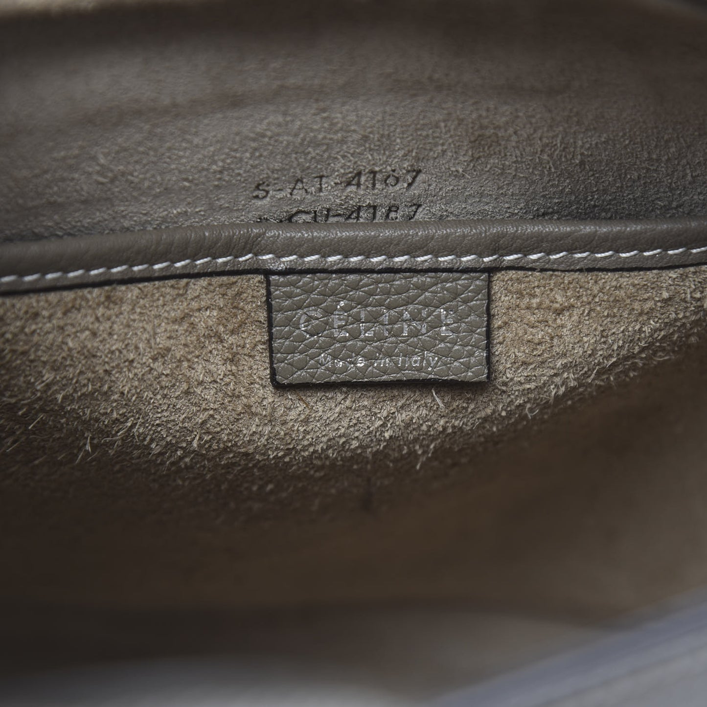 Drummed Calfskin Nano Luggage Souris