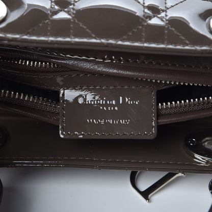 Christian Dior Patent Cannage Medium Lady Dior Dark Brown 7 of 8