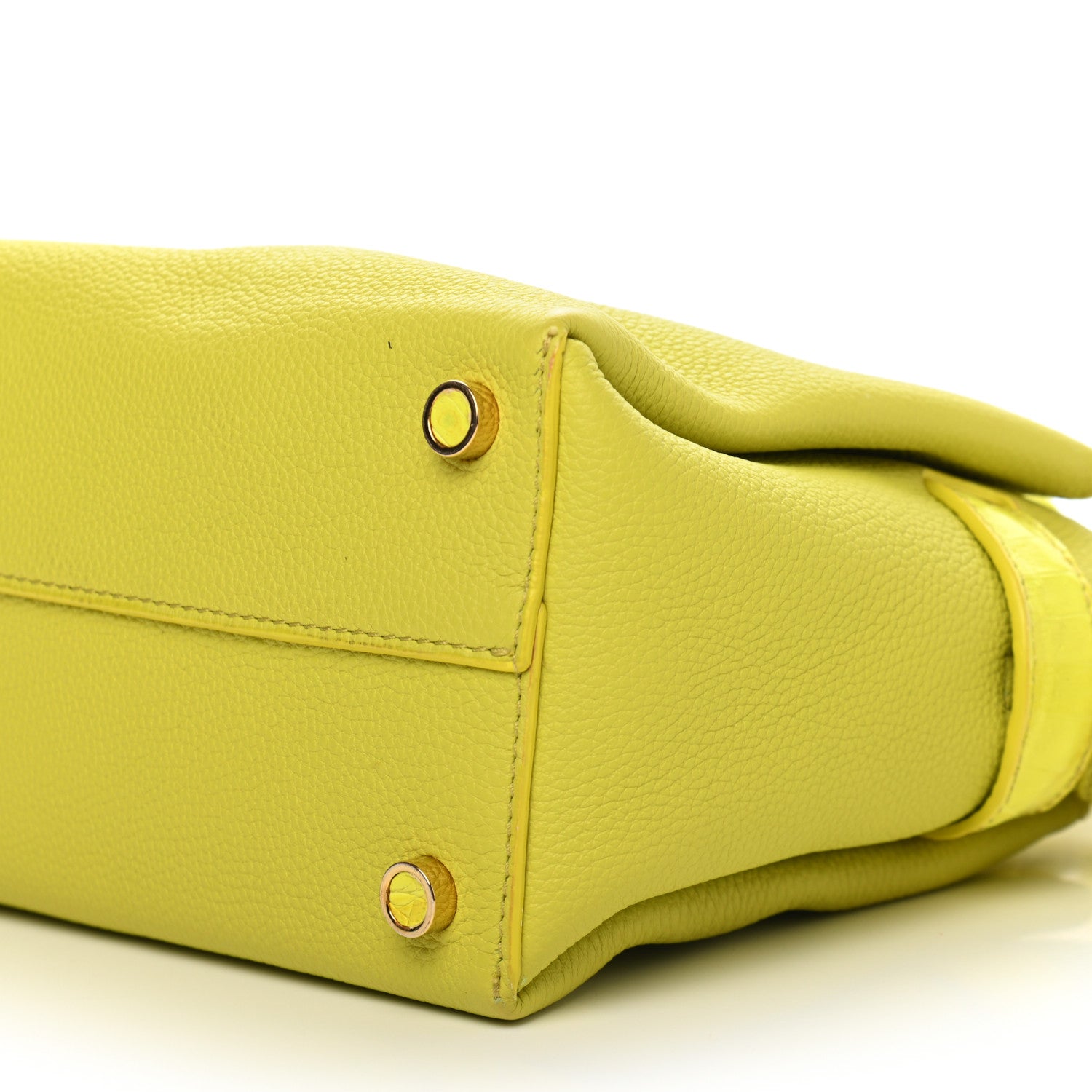 Nancy Gonzalez Calfskin Crocodile Mini Cristie Satchel Lime 869917