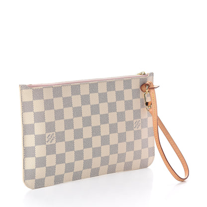 Louis Vuitton Damier Azur Neverfull MM GM Pochette Rose Ballerine 3 of 6