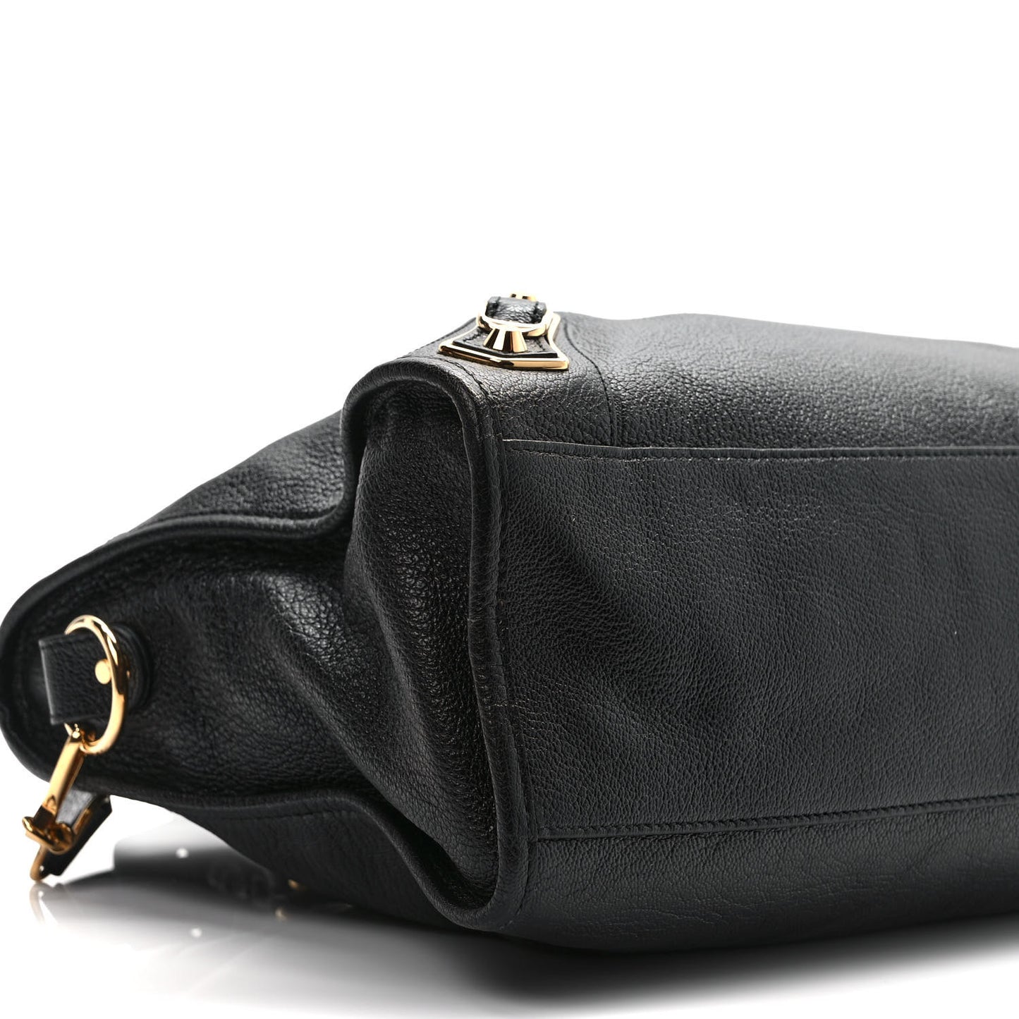 Chevre Gold Metallic Edge Hardware City Black