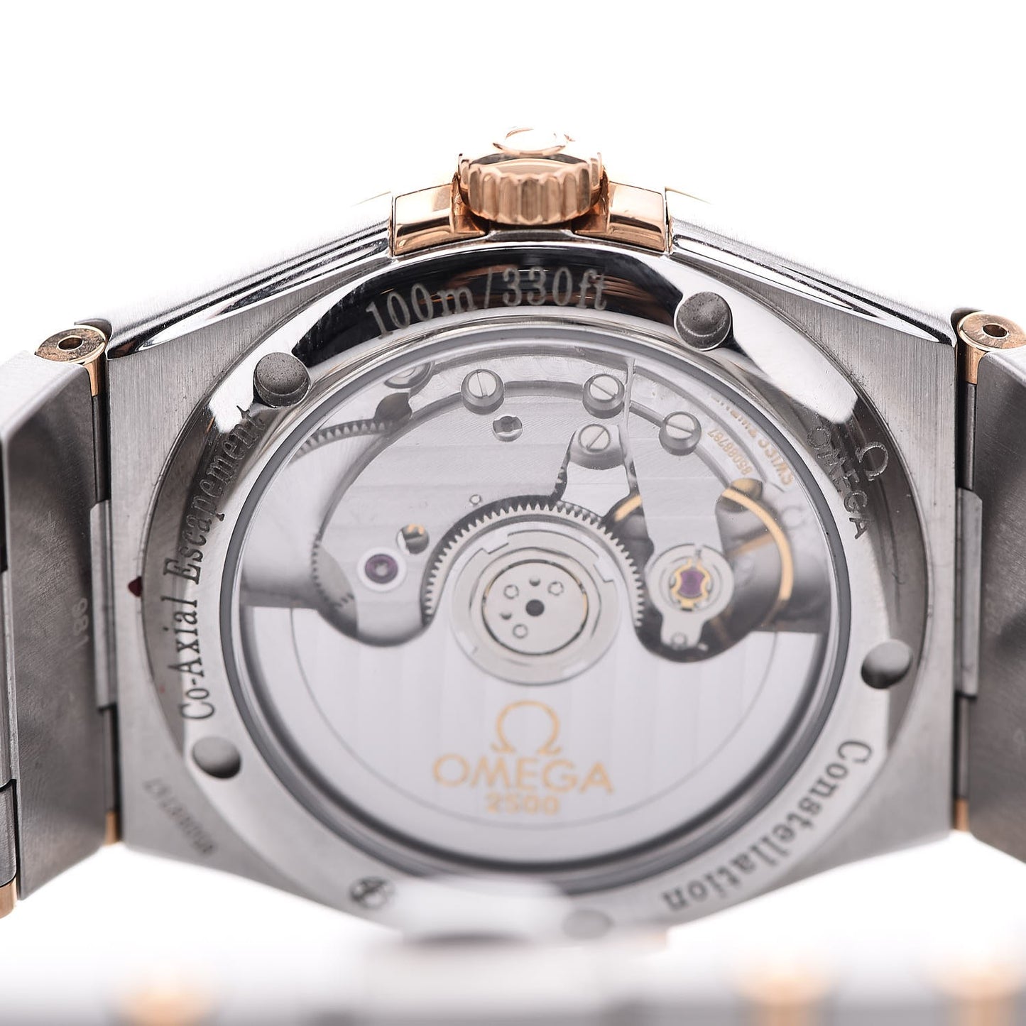 Stainless Steel 18K Red Gold 35mm Constellation Co-Axial Automatic Watch 123.20.35.20.02.001