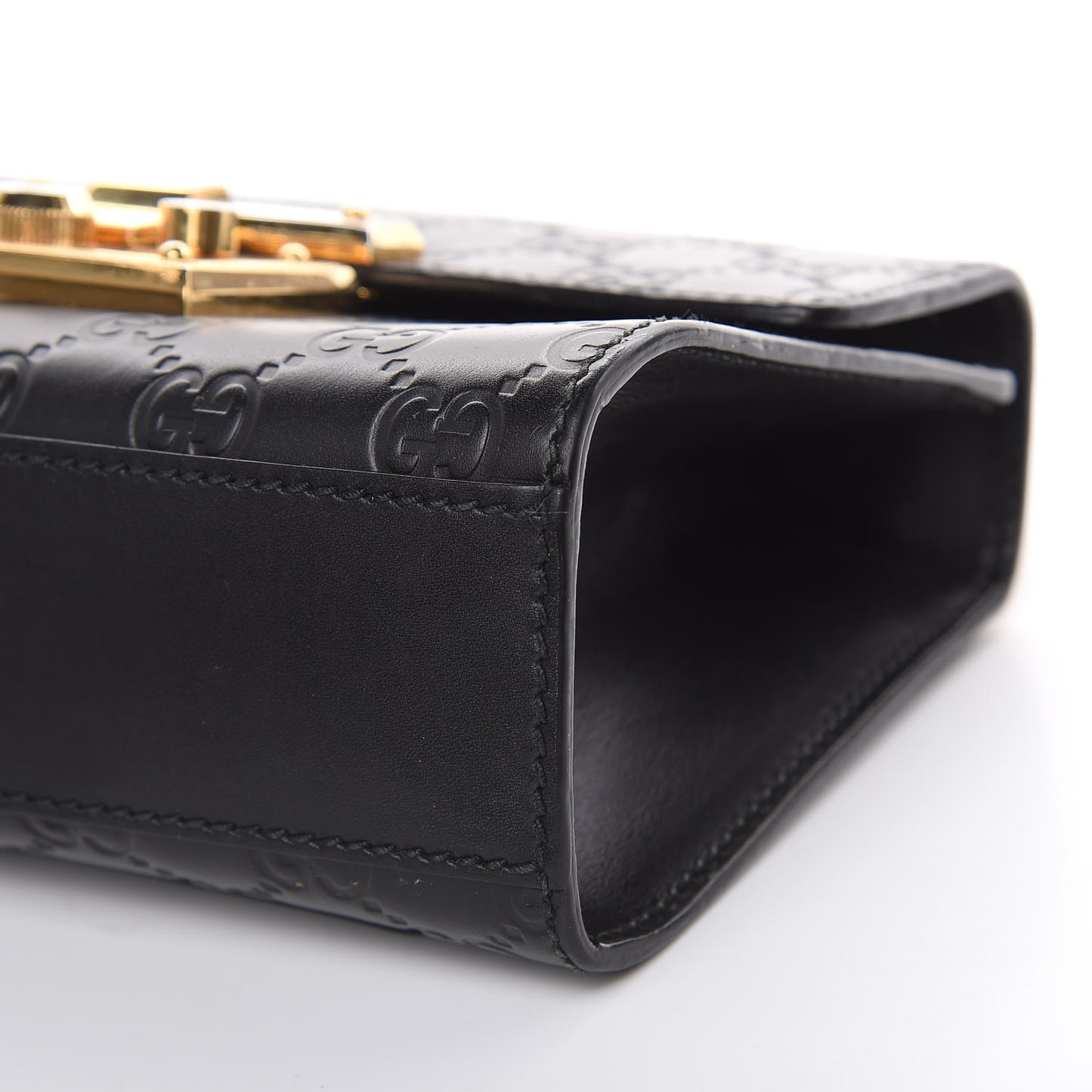 Guccissima Small Padlock Shoulder Bag Black