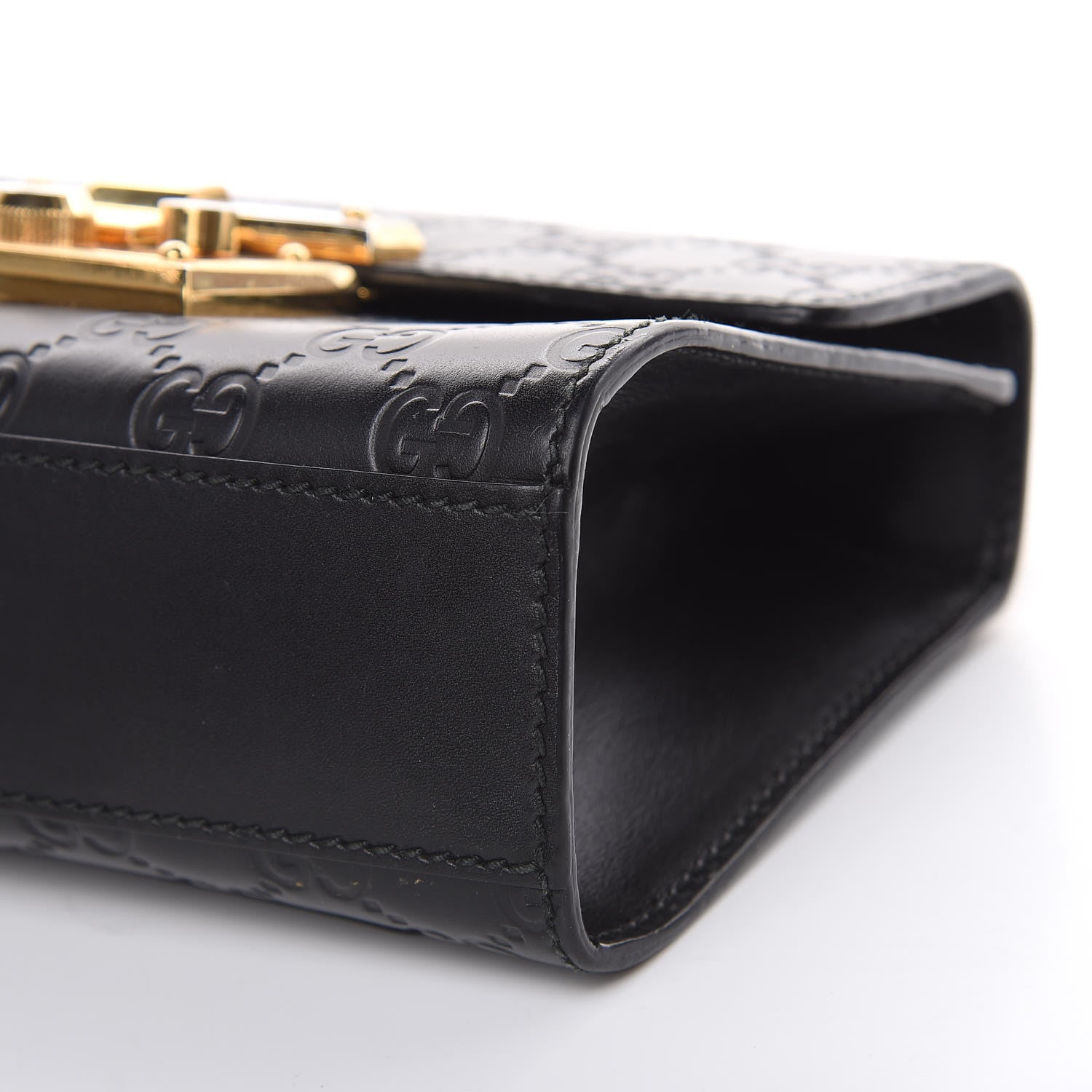 Gucci Guccissima Small Padlock Shoulder Bag Black 9 of 16