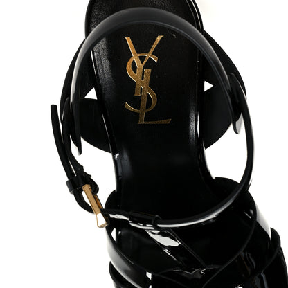 Saint Laurent Patent Tribute 105 Platform Sandals 38 Black 7 of 10