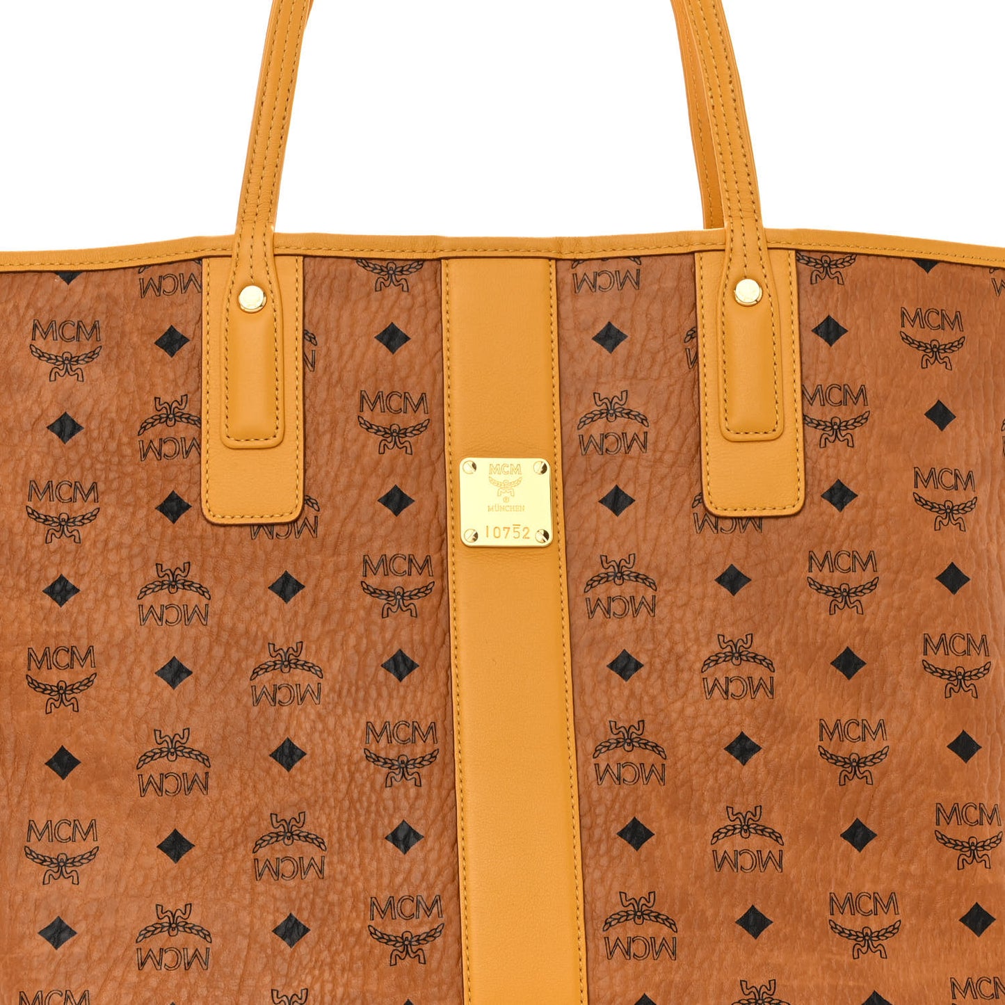 Visetos Medium Liz Reversible Shopper Tote Cognac Yellow