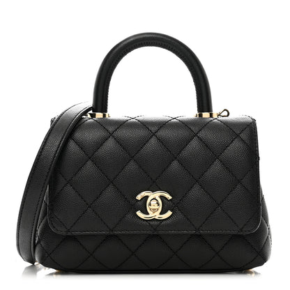 Chanel Caviar Quilted Extra Mini Coco Handle Flap Black 1 of 10