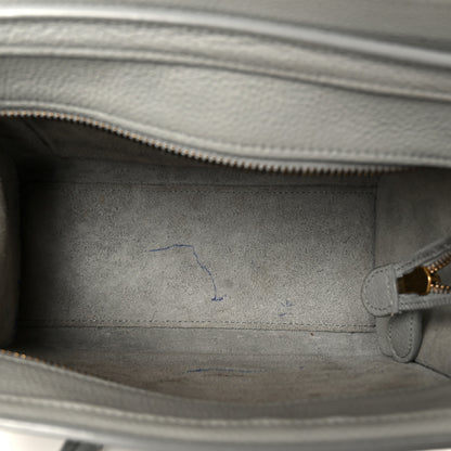Celine Drummed Calfskin Nano Luggage Pearl Blue 5 of 11