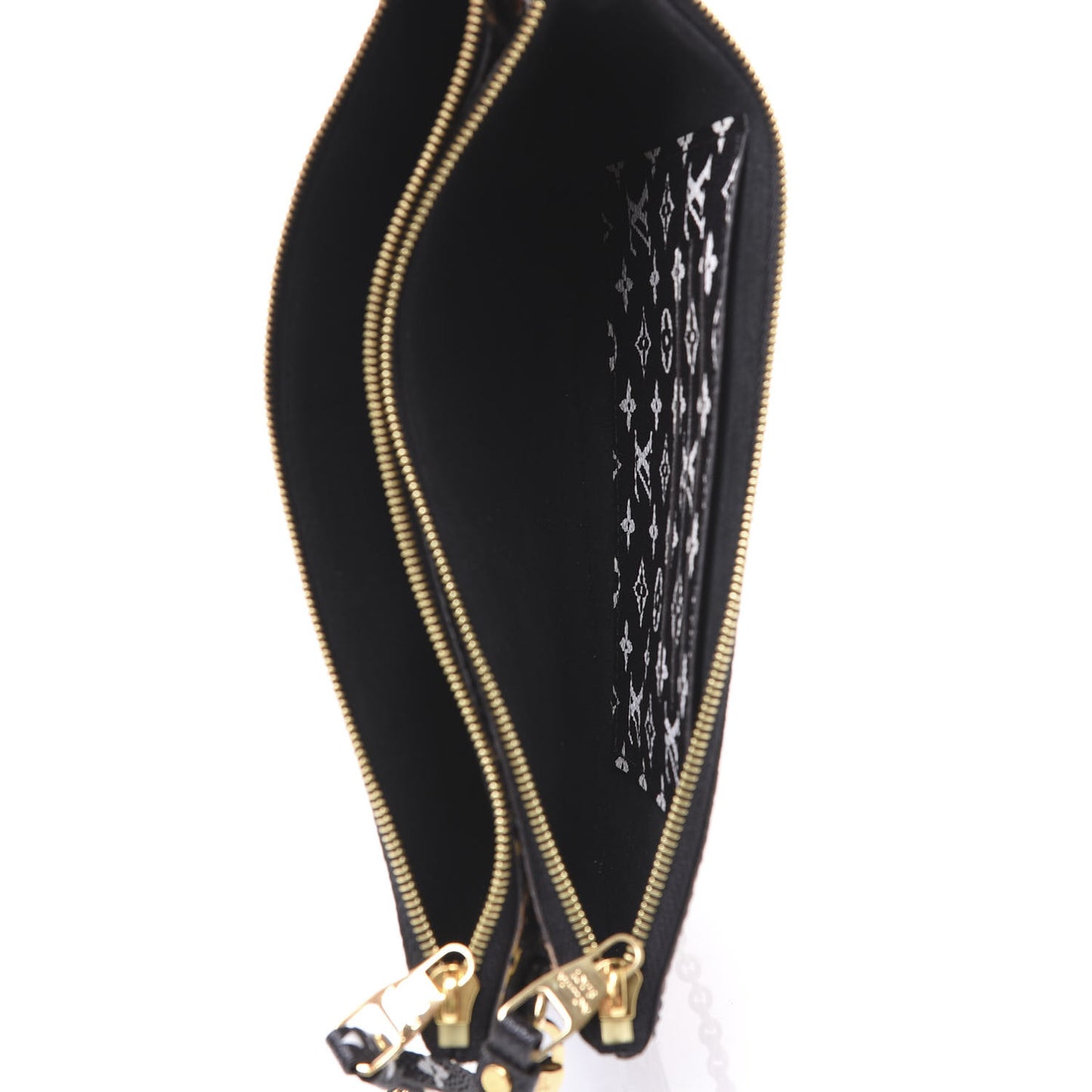 Monogram Giant Jungle Pochette Double Zip Black