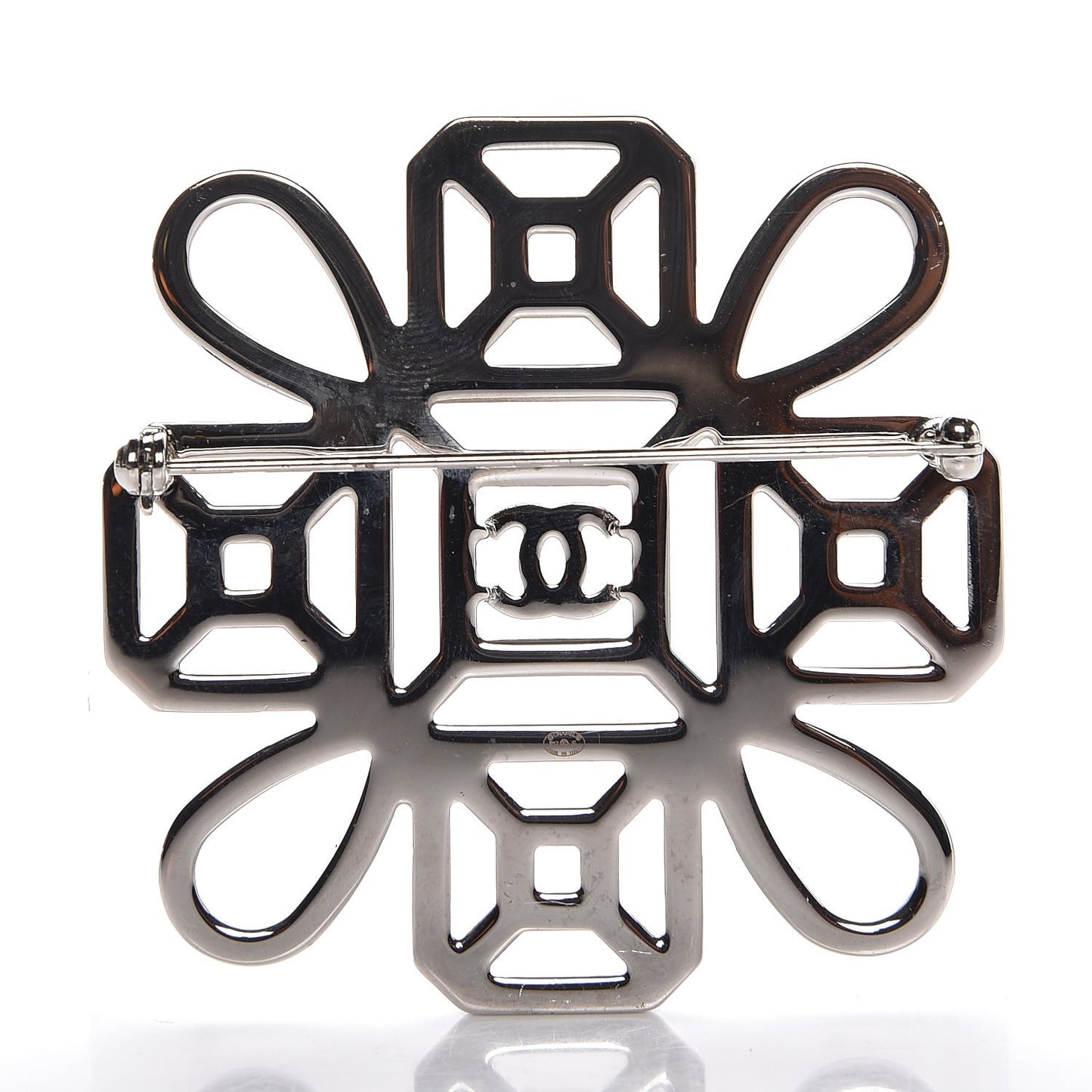 Crystal CC Brooch Silver